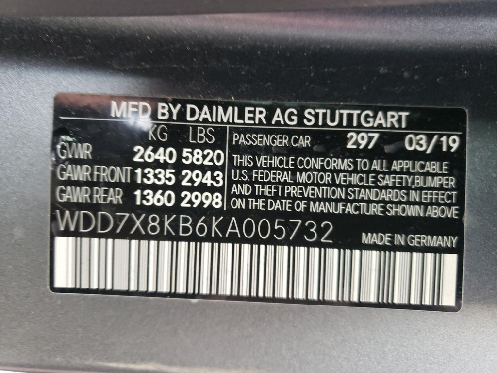 2019 MERCEDES-BENZ AMG GT 63 - WDD7X8KB6KA005732