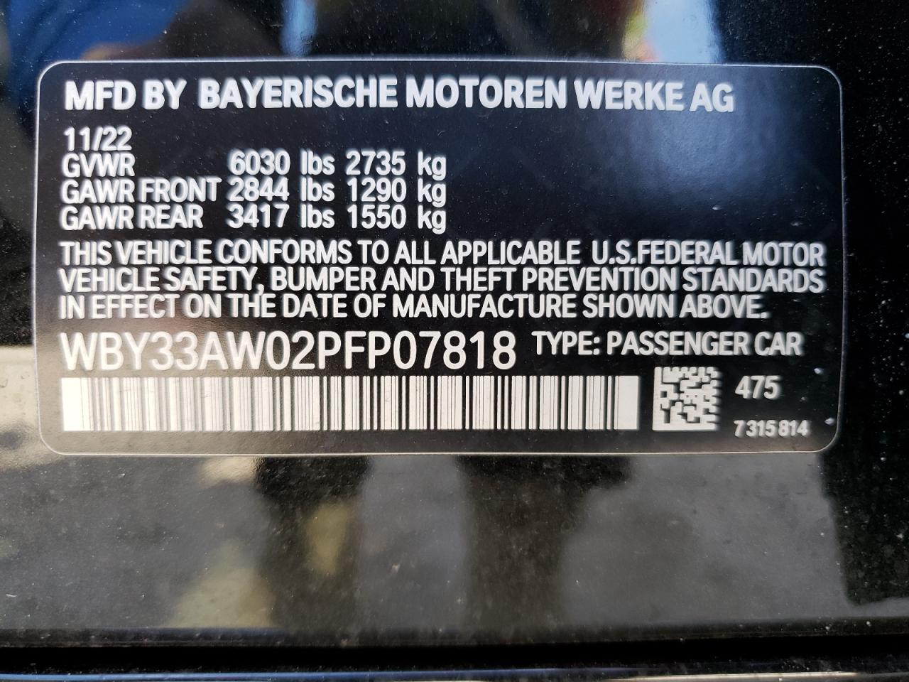2023 BMW I4 M50 - WBY33AW02PFP07818
