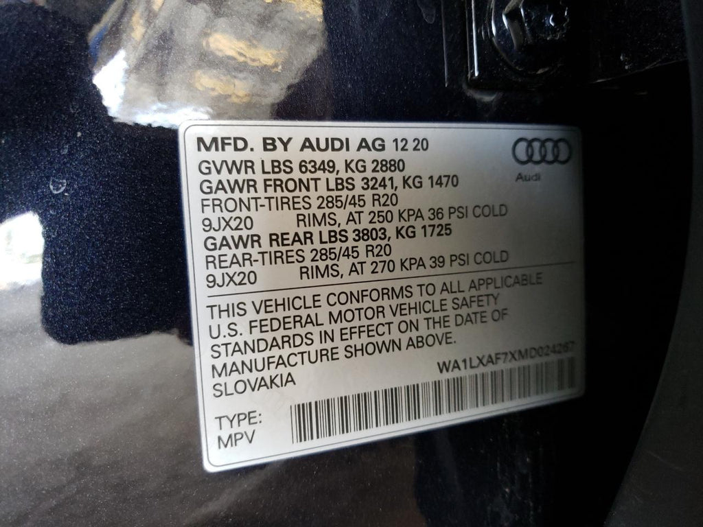 2021 AUDI Q7 PREMIUM - WA1LXAF7XMD024267