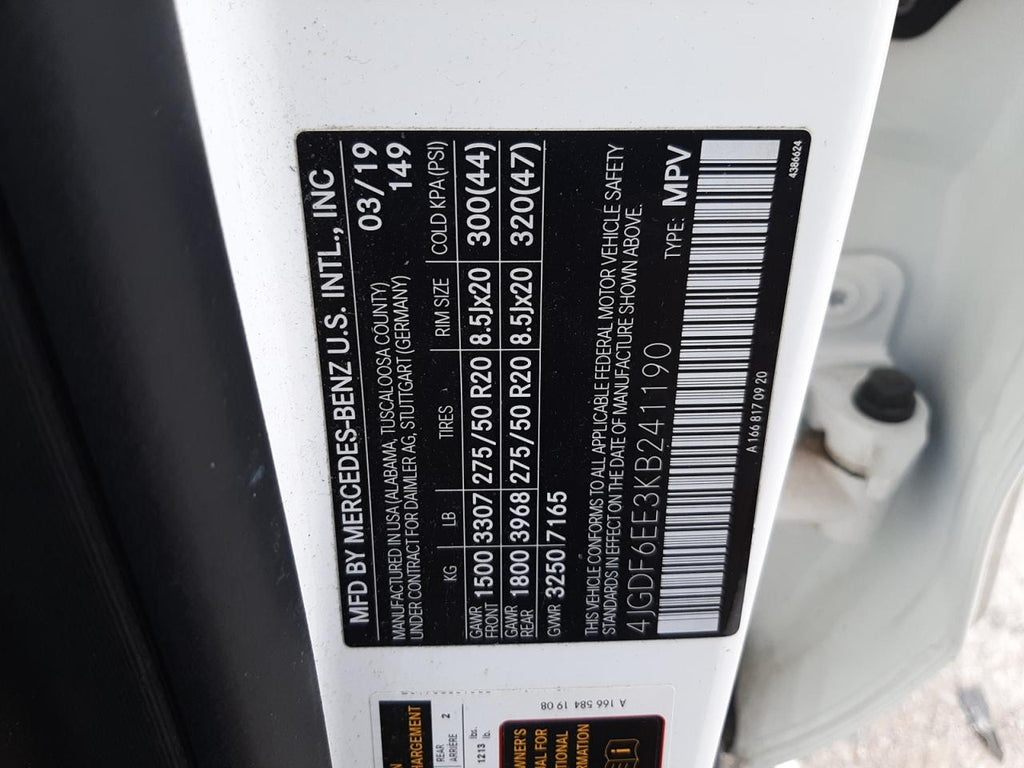 2019 MERCEDES-BENZ GLS - 4JGDF6EE3KB241190