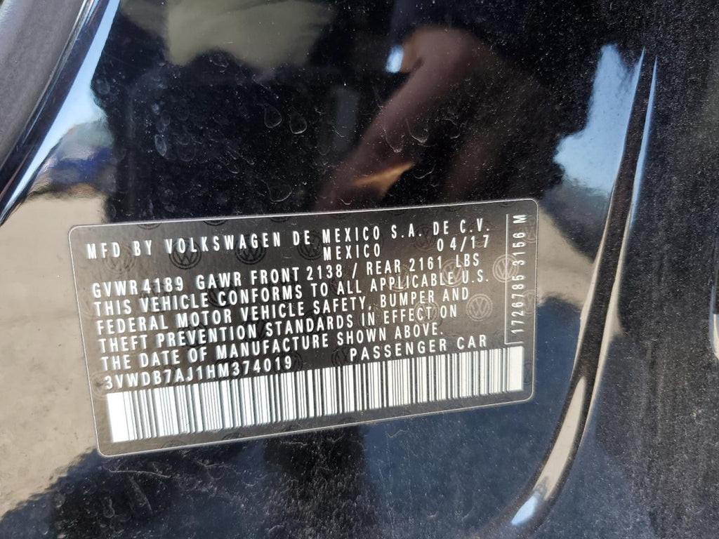 2017 VOLKSWAGEN JETTA SE - 3VWDB7AJ1HM374019