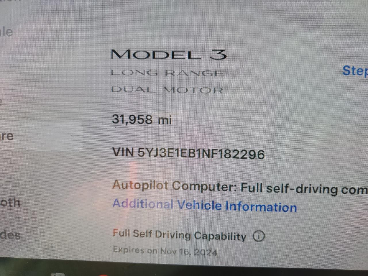 2022 TESLA MODEL 3 - 5YJ3E1EB1NF182296