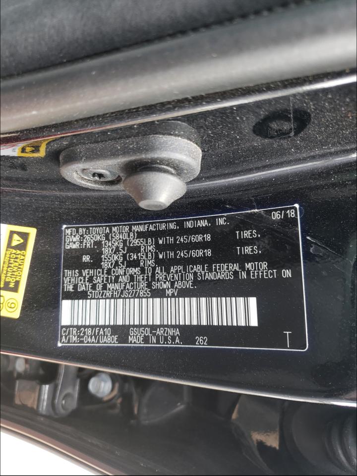 2018 TOYOTA HIGHLANDER - 5TDZZRFH7JS277855