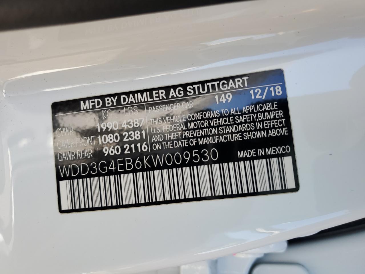 2019 MERCEDES-BENZ A 220 - WDD3G4EB6KW009530