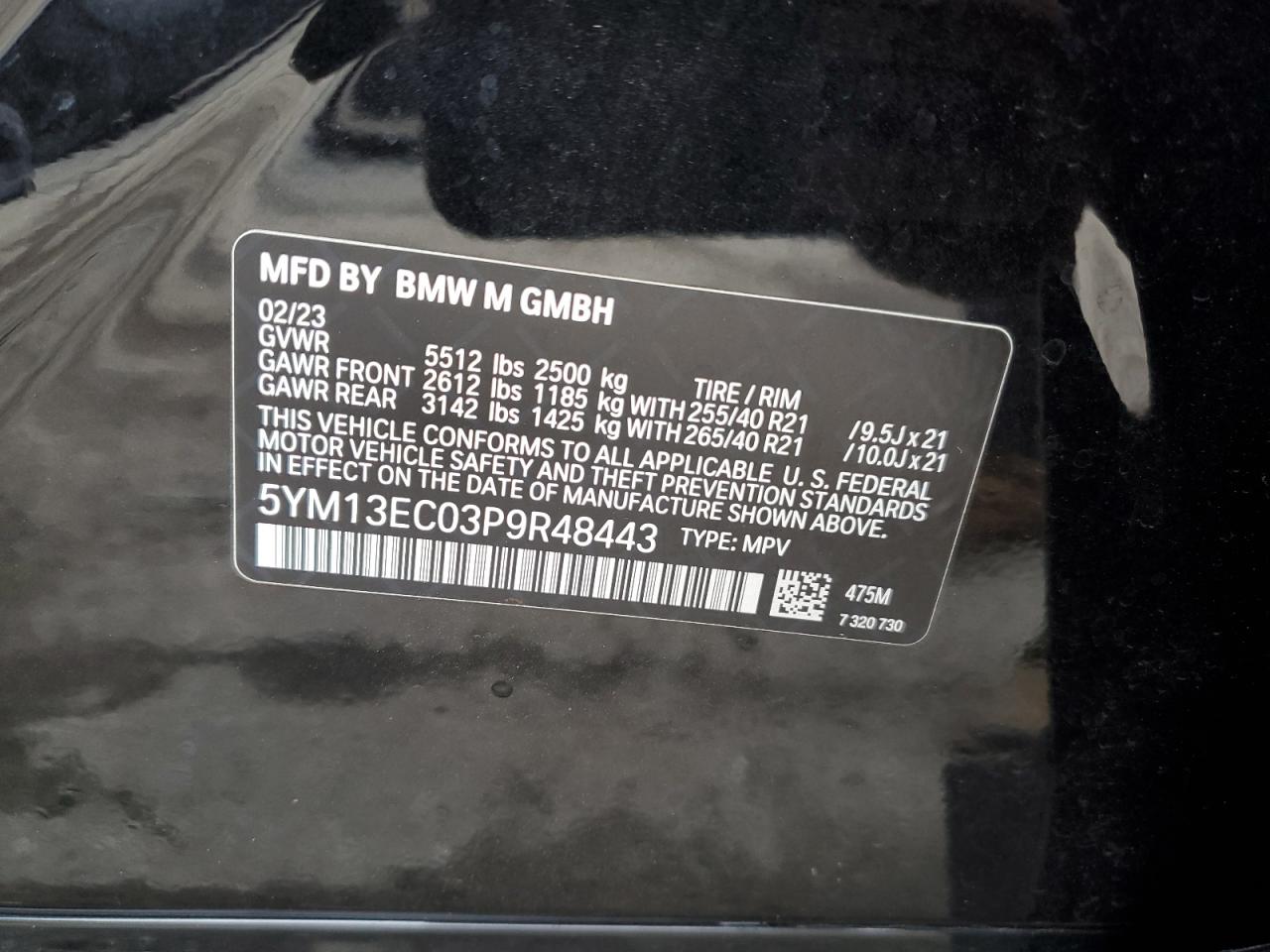 2023 BMW X3 M - 5YM13EC03P9R48443