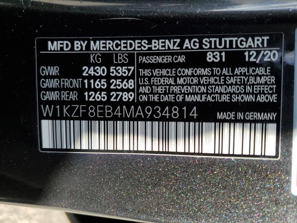 2021 MERCEDES-BENZ E 350 4MAT - W1KZF8EB4MA934814
