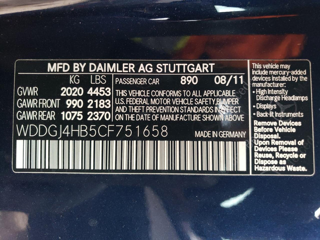 2012 MERCEDES-BENZ C 250 - WDDGJ4HB5CF751658