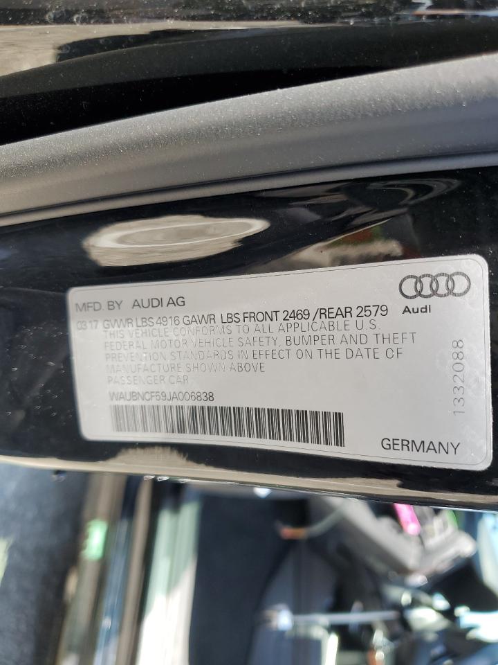 2018 AUDI A5 PREMIUM - WAUBNCF59JA006838