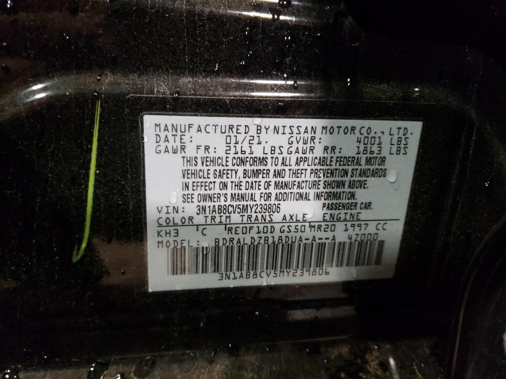 2021 NISSAN SENTRA SV - 3N1AB8CV5MY239806