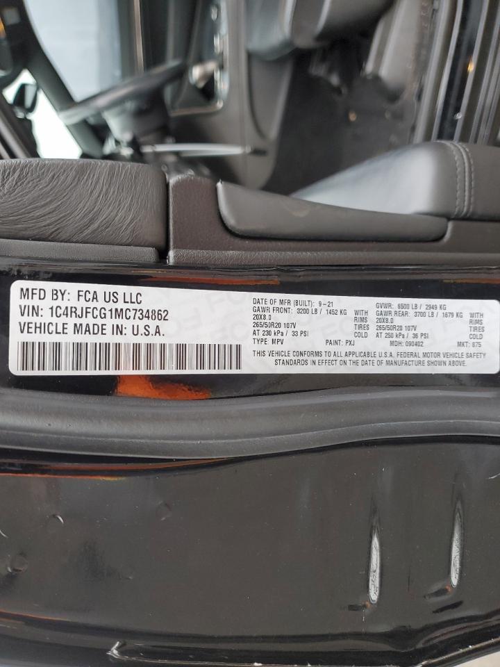 2021 JEEP GRAND CHER - 1C4RJFCG1MC734862