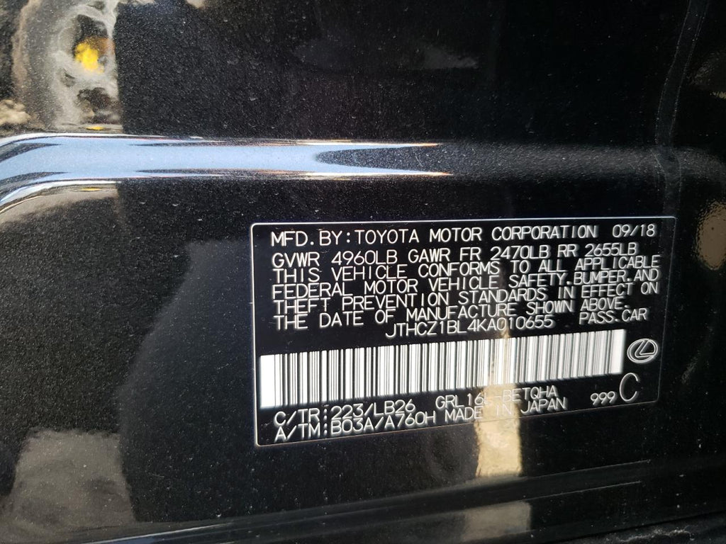 2019 LEXUS GS 350 BAS - JTHCZ1BL4KA010655