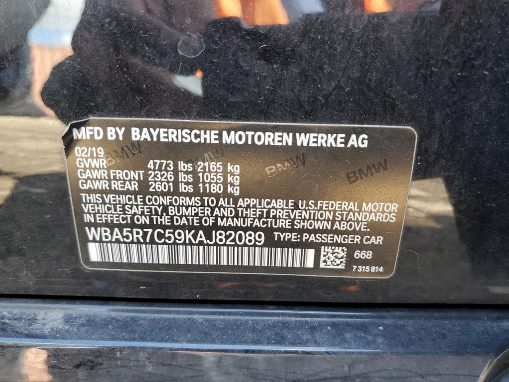 2019 BMW 330XI - WBA5R7C59KAJ82089